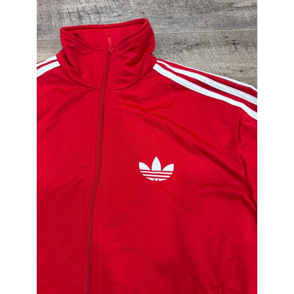 Adidas Originals Firebird Track Jacket Red White 3-Stripe Trefoil Mens Medium - Picture 2 of 8